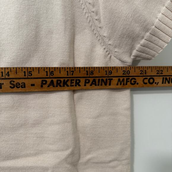 Show Me Your Mumu Women's Dexter Dress Sweater Polo Stretch Cream Large - Picture 6 of 8